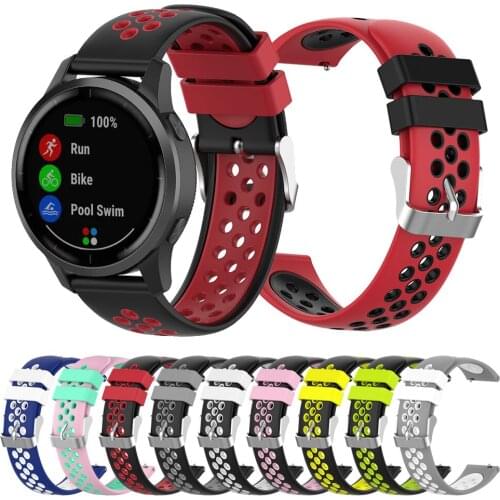 Silicone Watchband For Garmin Vivoactive 4 4s Vivoactive 3 Strap Band for Garmin Venu Replaceable WristBand Bracelet Correa