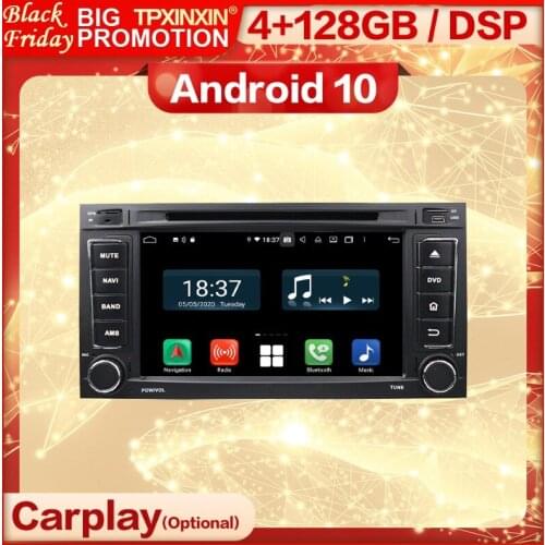 Carplay 2 Din Android 10 Stereo Receiver For VW Touareg 2002 2003 2004 2005 2006 2007 2008 2009 2010 WiFi Radio Player Head Unit