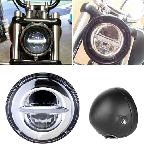 Universal Motorcycle New LED Headlight Headlamp Head Lamp Light 6.5 inch For Harley Sporster Dyna Iron 883 BMW Honda Kawasaki
