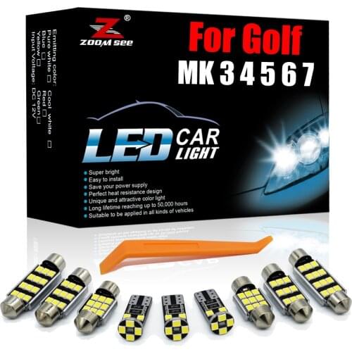Canbus LED Interior Lamp Inside Map Dome Lights Bulb Kit For VW For Golf 3 4 5 6 7 MK3 MK4 MK5 MK6 MK7 ( 1991 to 2018 )