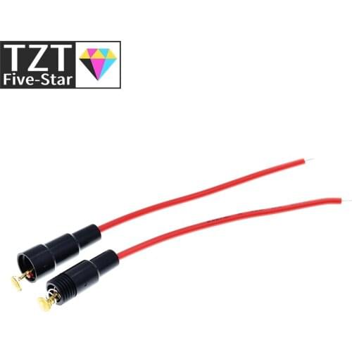 TZT 1pair 5*20mm Glass fuse holder Screw Type 5X20mm with 22 AWG Wire Cable 250V Glass fuse tube fuse casing