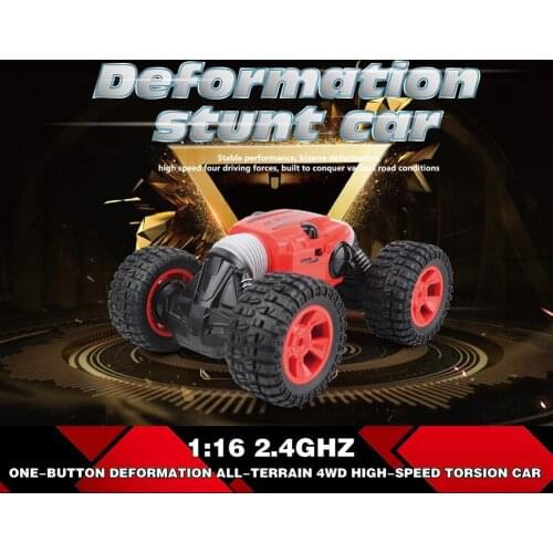 1/16 2.4G 4WD Double-Sided Remote Control Twisting Vehicle Stunt Drift Deformation Buggy Car Kids RC Cars Toy