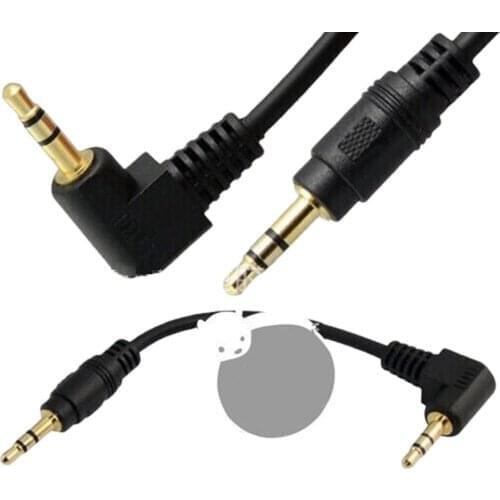 1pc 3.5mm Jack Male to 3.5mm Male 90 Degree Right Angle AUX Audio Auxiliary Cord Cable Cord For iPod MP3 Car