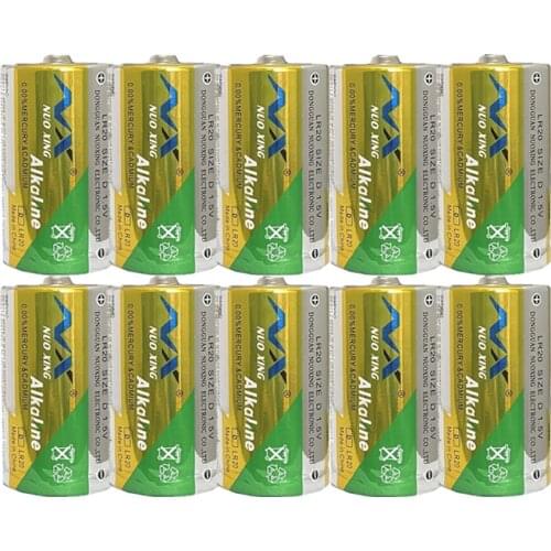 10Pcs Original NX D Type 1.5V Alkaline Battery LR20 MN1300 For Gas Range Flashlight Radio Parking lock Water Heater Toys