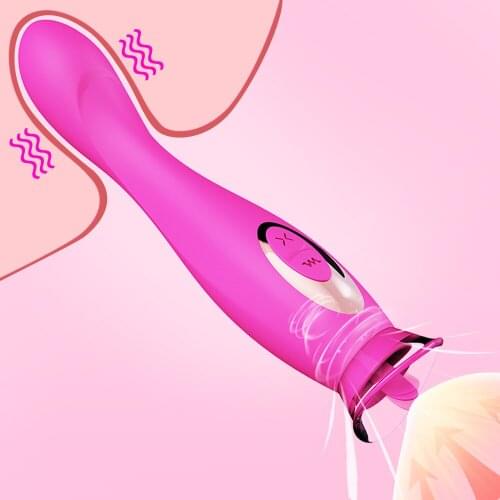 2 in 1 Invisible 7 Frequency G-Spot Tongue Vibrators Clit Licking Stimulator Adult anal Nipple Massager Vibrator Female Sex Toy