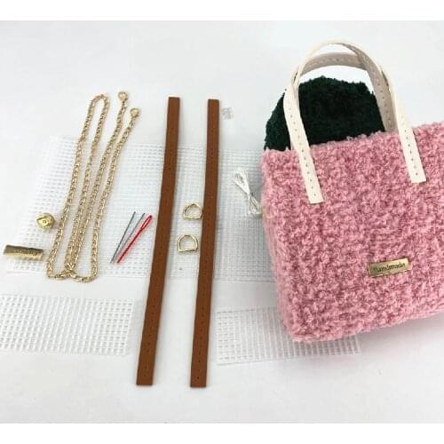 8pcs Plush Mesh Weaving Plastic Mesh Hook Bag Heet Lining Trim Mold Tools Knit Skeleton Diy Bag Accessories Hand-woven Helper