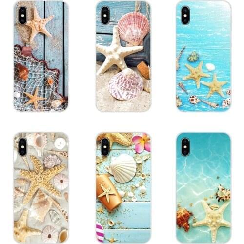 Mobile Phone Shell Covers For Samsung Galaxy J1 J2 J3 J4 J5 J6 J7 J8 Plus 2018 Prime 2015 2016 2017 Blue Wood Seashells Sea Star