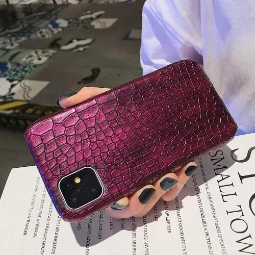 For iPhone 12 Mini 11 Pro Max Xr SE Fashion Crocodile Snake Skin Cover Case For iPhone Xs Max X 6 7 8 Plus XR Hybrid Rubber Capa