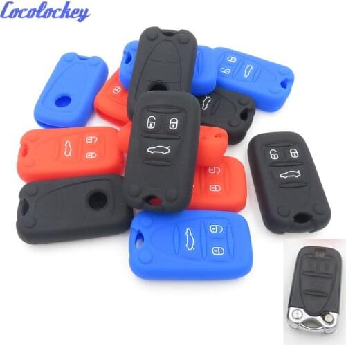 Cocolockey Silicone Car Key Cover for Alfa ROMEO 3 Button Car Key Smart Key Etui Case Cover 20pcs/lot