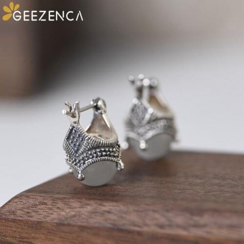 GEEZENCA Silver Earrings