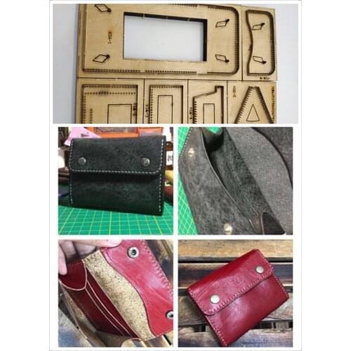 Leather craft template cutter wallet card holder die cutting knife mould leather hole punches tool set deri el aletleri