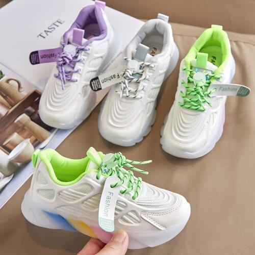 Size 26-36.5 Kids Shoes for Girls Children Boys Sneakers New Spring Autumn Boys Shoes White Short Solid Fashion Running Shoes A9