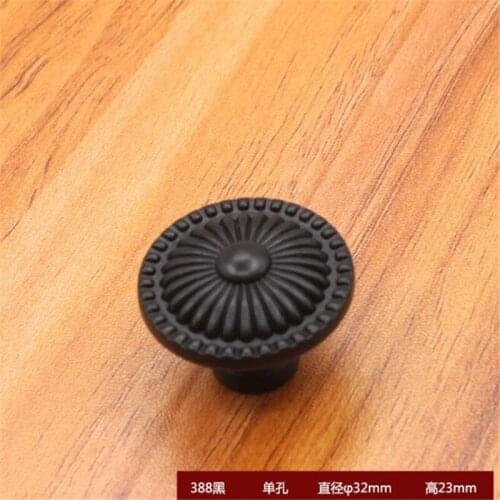 Round Ceramic Handle European Style Single Hole Cabinet Door Drawer Knob Handles Zinc Alloy Furnitures Pulls DIY
