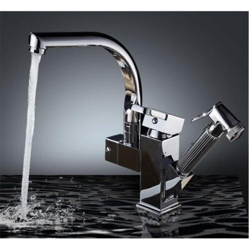 Kitchen Faucet brass Pull Out Kitchen Tap Single Handle Swivel Water Mixer Tap Mixer Tap