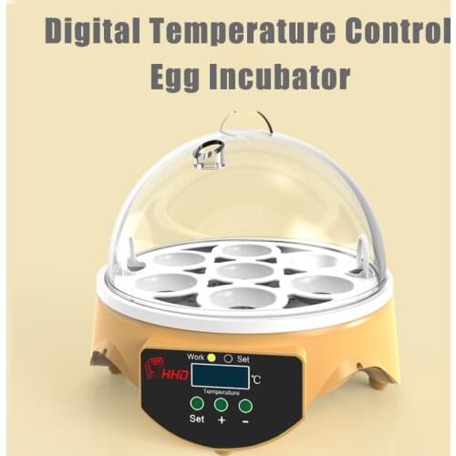 Mini 7 Eggs Incubator Poultry Hatchery Machine Digital Temperature Control Hatch Automatic Brooder For Chicken Duck Birds Quail