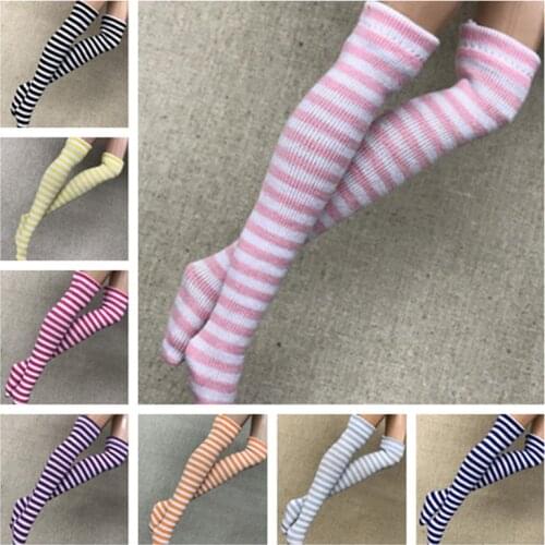 Fashion Stripe Stocking for Blyth, Barbies, Azone, Licca 1/6 Doll Clothes Accessories Toy