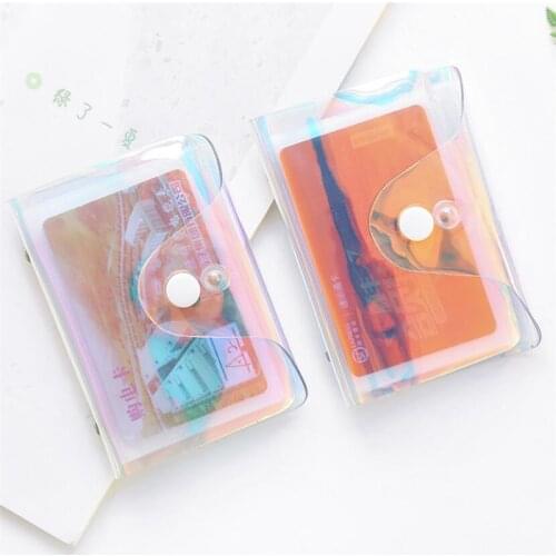 Fashion Laser Transparent Function 20 Bits Rfid ID Bank Card Case Business Holder Women Men Credit Passport Bag Wallet Purse