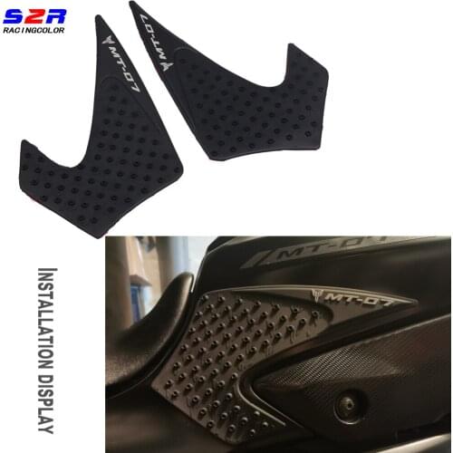Tank Pad Fuel Tank Oil Box Cover Non-slip Motorcycle Parts Knee Grip Stickers for Yamaha MT-07 MT07 MT 07 2014 2015 2016 2017