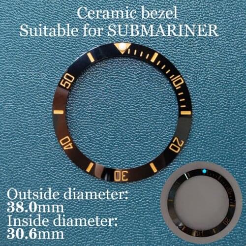 38mm 2021 New Style Advanced Engraved Ceramic Bezel Suitable For 40mm Case Accessories