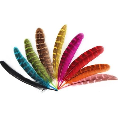 Wholesale Natural Dyed Female Pheasant Feathers Jewelry Making 4-6"/10-15CM Wedding Feathers for Crafts Carnival Plumes plumas
