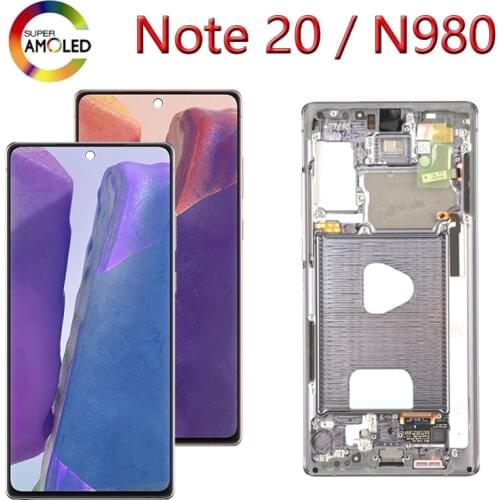 6.7'' Original Super AMOLED LCD Display with Touch Screen Digitizer for Samsung Galaxy Note 20 N980 N980F SN980F/DS Repair Parts