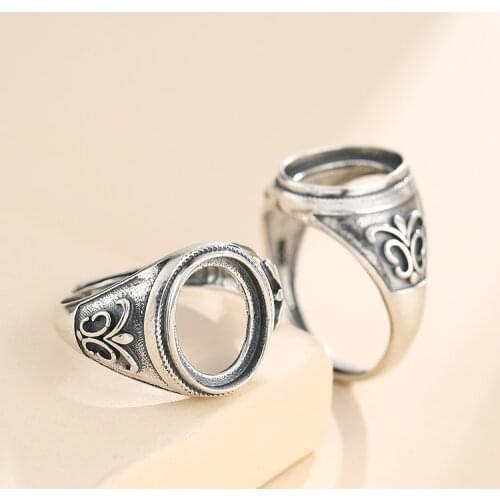 10*13mm 925 STERLING SILVER women Semi Mount Bases Blanks base blank Pad ring Setting jewelry findings diy A5708