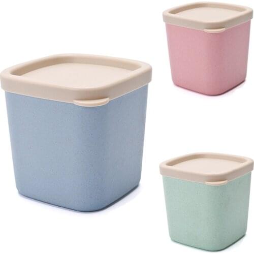 Wheat Straw Food Container Plastic Storage Box Household Kitchen Refrigerator Crisper Grain Sorting Plastic Sealed Can Grain Jar