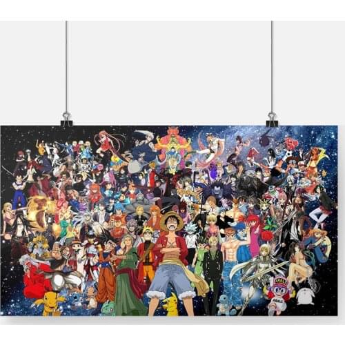 Anime Classic Characters Poster Framed Wooden Frame Canvas Painting Wall Art Decor Room Bedroom Study Home Decoration Prints