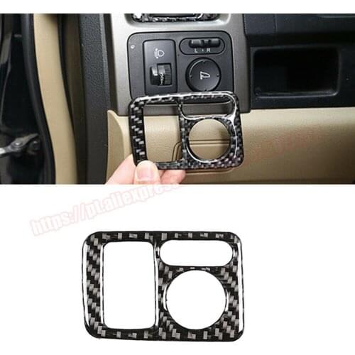 Real Carbon Fiber Rear Mirror Switch Panel Cover Trim For Honda CR-V CRV 2007-2011