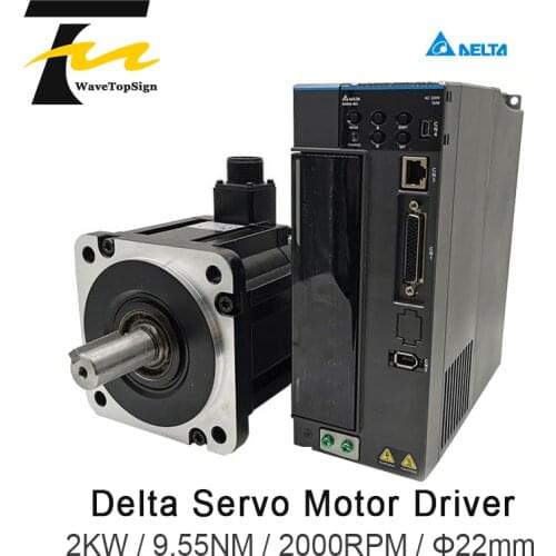 Delta B3M Servo Driver ASD-B3-2023-E Servo Motor ECM-B3M-E21320RS1/SS1 2KW 9.55NM 10.59A 2000RPM