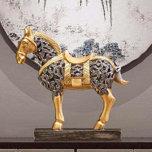 Retro Chinese Style Ornaments Horse Design Crafts Home Decoration Living Room Decoration for Home Hotel Office SZ-HD21020801