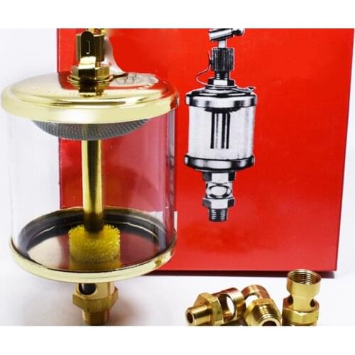 1PC 1/4" Male x 1-1/2" Cup Diameter Male Thread Needle Valve Oil Cup Sight Gravity Drip Oilers Lubricator For machine Engine