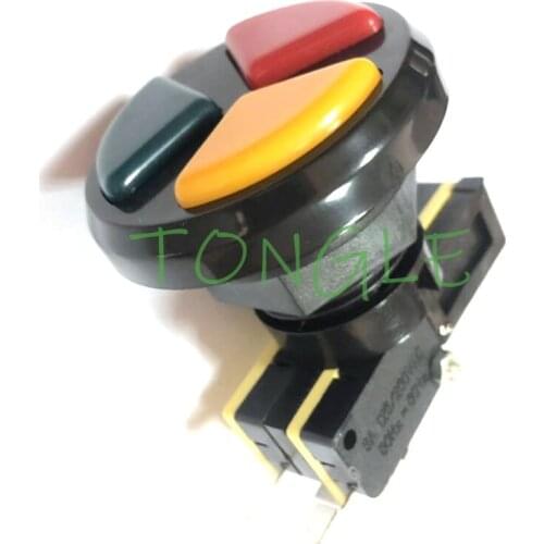 2 PCS / Lot 3 in 1 Round Arcade Button Push Buttons Build in Micro Switch for Arcade Games Machine Part DIY