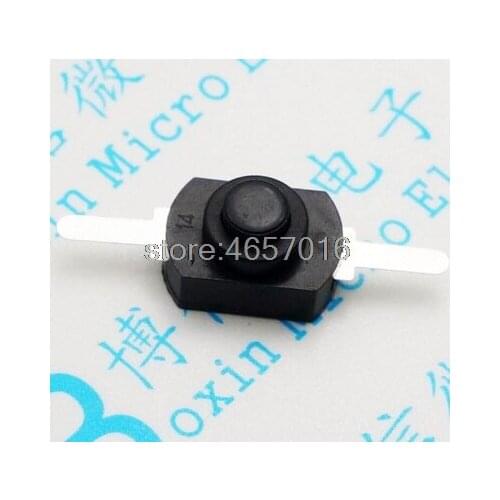 20pcs/lot 1208YD 2Pin Flashlight Power Switches Push Button Switches Black