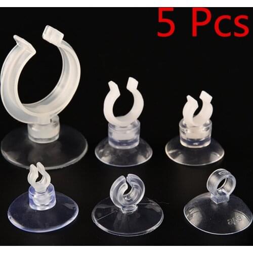 5 Pcs Aquarium Sucker Suction Cup Holder for Fish Tank 5-24mm Air Pump Airline Tube Transparent Aquarium Air Pump