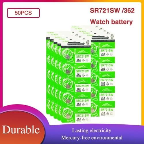50pc Maxell 100% Original 362 SR721SW V362 GP62 AG1 1.55V Silver Oxide Watch Battery SR721SW 362 Button Coin Cell MADE IN JAPAN