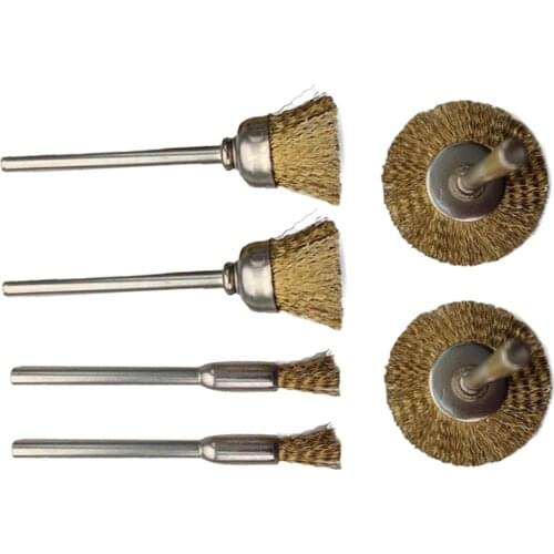 10pcs/set Brass Brush Wire Wheels Brushes Drill Rotary Tools Engraver Grinder Polishing Metal Rust Removal Brush Set Tools Brush