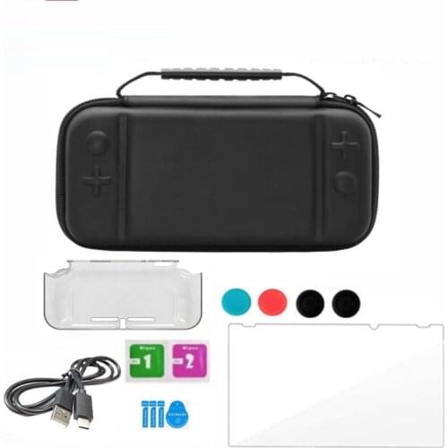 6 in 1 Storage Bag for Switch Lite Console Handheld Carrying Case Holders Pouch