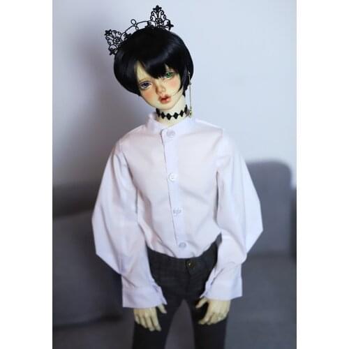 White stand collar lantern sleeves shirts for 1/3 1/4 SD17 Uncle BJD SD doll accessories doll clothes doll overshirt