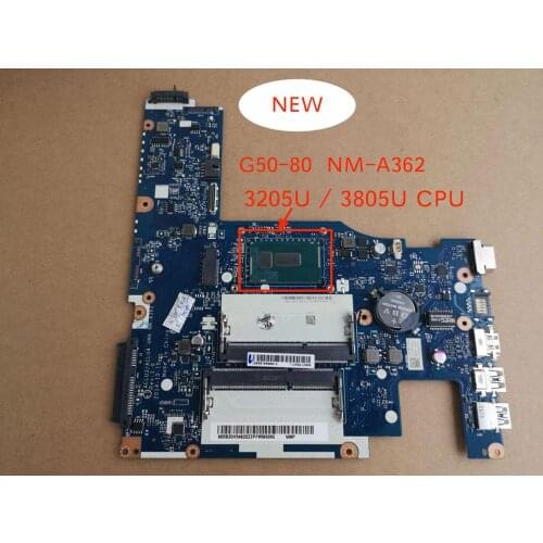 Free Shipping NEW ACLU3/ACLU4 UMA NM-A362 logical board For Lenovo G50-80 notebook Motherboard with 3205U 3805U CPU 5B20H14390