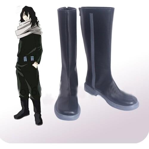 My Hero Academia Boku No Hero Akademia Shota Aizawa Black Cosplay Shoes Boots Halloween Party Cosplay Costume Accessories