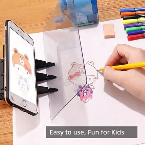 Optical Image Drawing Board Sketch Reflection Dimming Bracket Painting Mirror Plate For Kids Toys Birthday Gift M09