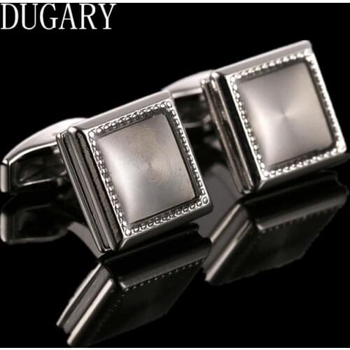 DUGARY Luxury shirt cufflinks for mens Brand cuff buttons cuff links gemelos Square wedding abotoaduras Jewelry