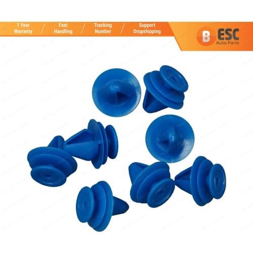 ESC ECF5056 10 Pieces Door Panel Clips Blue Color For Renault 7701056846 Peugeot Citroen 6991S6