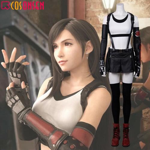 Final Fantasy VII Remake Cosplay Tifa Lockhart Costume Anime Game FF7 Adult Women Halloween Christmas Outfit COSPLAYONSEN
