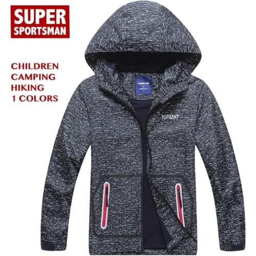 Kids Boys Outdoor Hiking Fleece Jackets Waterproof SoftShell Children Windbreaker Coats Toddler Girls Camping Clothing Outerwear