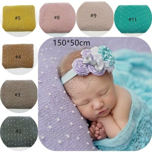 150 * 50 cm newborn photography props, knitted fabric envelope photography background, baby blanket, newborn basket filler
