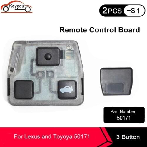KEYECU 50171 Remote Control Core Board 3 Buttons 433MHz ASK for Toyota and Lexus Remote Car Key No Chip No Shell P/N: 50171