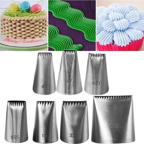 1/3/4/5/7PCS Kitchen Gadgets New Basket Weave Icing Piping Nozzles For Cakes Cupcake Decorating Pastry Nozzles Baking Cake Tools