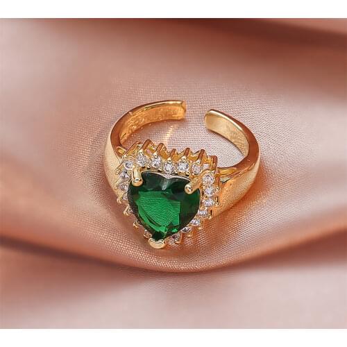 MANGOSKY New hot selling Korean simple knuckle copper ball ring street fashion ring opening women ring 3 colors